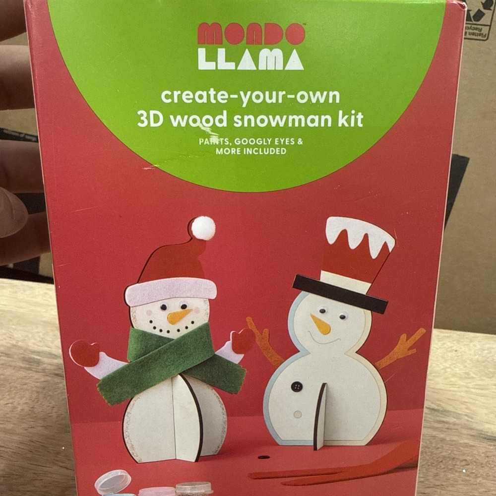 Mondo Llama 3d Wood Craft Kit Christmas Paint - Picture 3 of 6